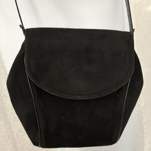 Vintage FRENCHY of CALIFORNIA Leather Crossbody Shoulder Bag Purse black